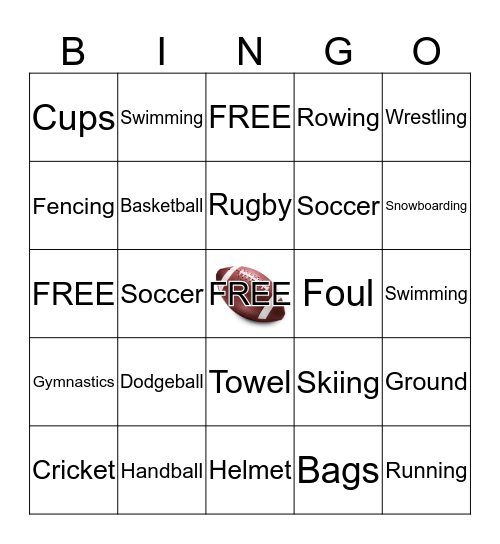 SPORTS Bingo Card