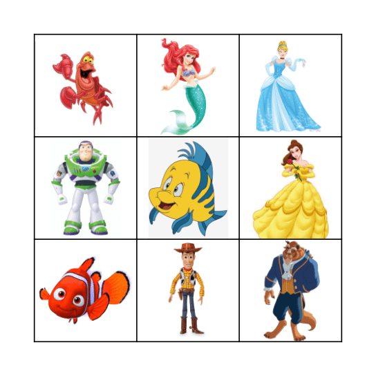 Disney Bingo Card