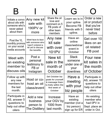 Building Leads, Increasing Sales, New Members, Group Support, Overall Extras Bingo Card