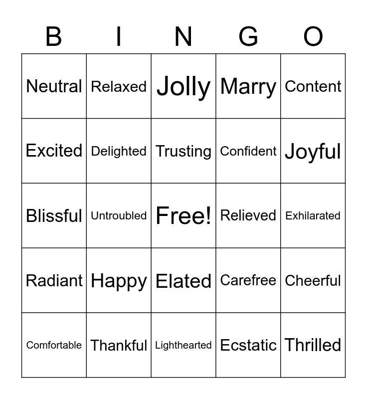 emotion-words-for-happy-bingo-card