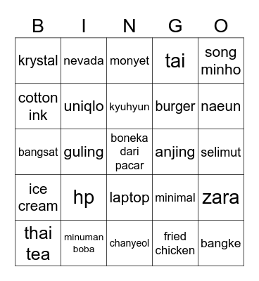 Bingo Card