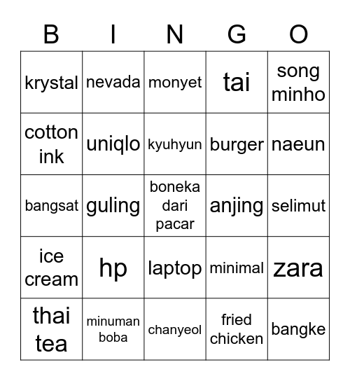 Bingo Card