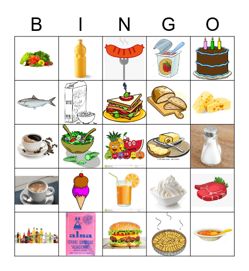 FOOD Bingo Card