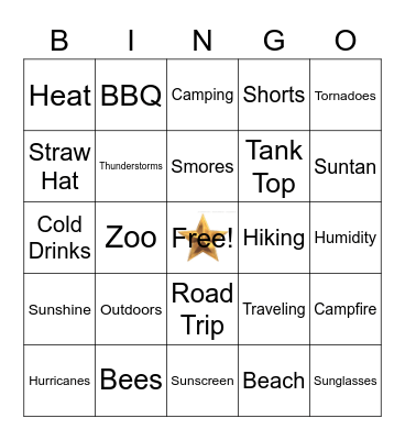 AAJ Summertime Bingo Card