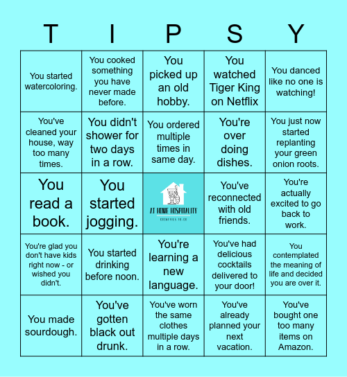 AHH "TIPSY" Bingo Card