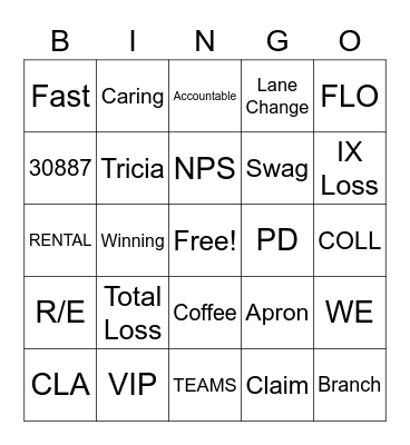 Prog FLo Bingo Card