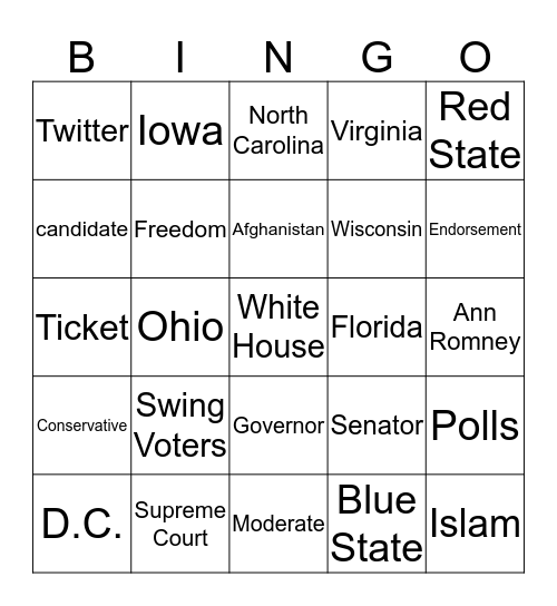 Pundit Bingo Card