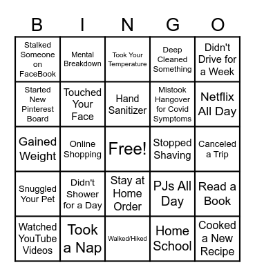 4Front Quarantine Bingo Card
