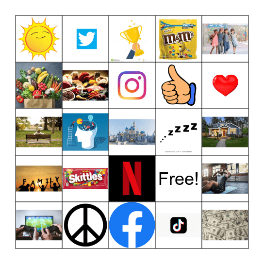 Wants VS. Needs Bingo Card