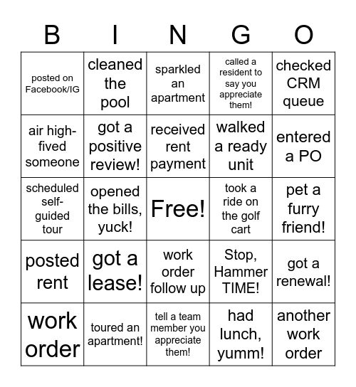 Fun FRI-YAYBingo! Bingo Card