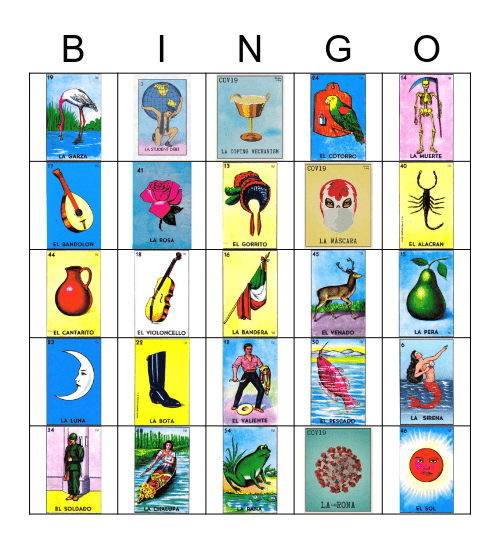 Loteria - LA West Bingo Card