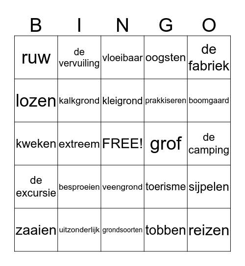groep 7 eeb sept. Bingo Card