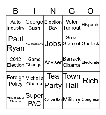 Pundit Bingo Card