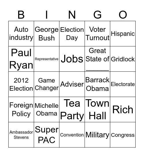 Pundit Bingo Card