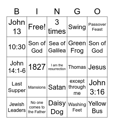 May 24th 2020 Bingo Card