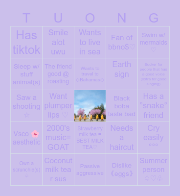 *im not like other girls* starter pack Bingo Card