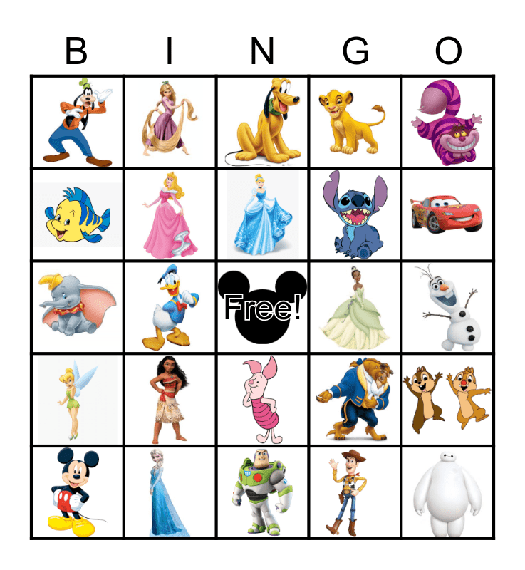 Disney Bingo Card