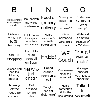 Round 2 Bingo Card