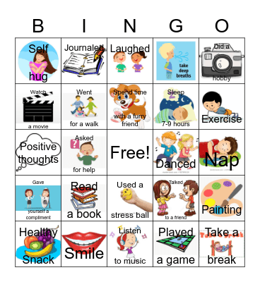 Self Care Bingo Card