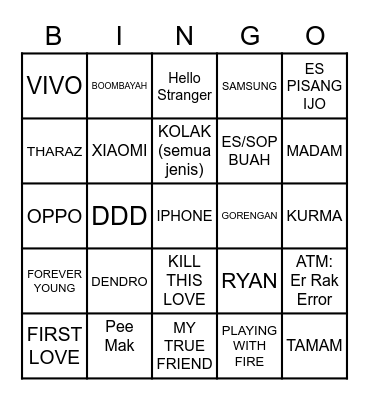 BUKAN BINGO Card