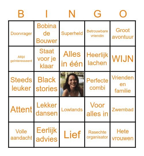 BDAY JET RONDE 3: TOPVRIENDIN Bingo Card