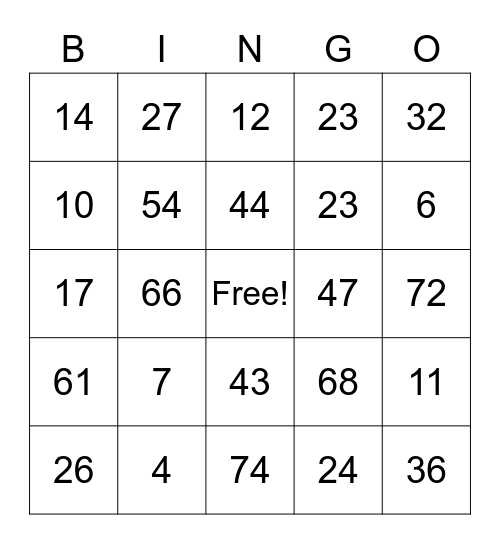 End of School Bingo Card