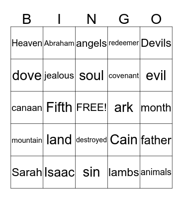 Chapter 1-4 Bingo Card