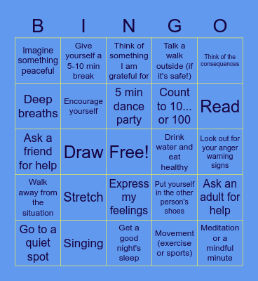 I CAN HELP MYSELF! Bingo Card