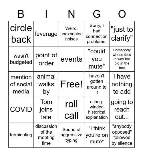 Bingo Card