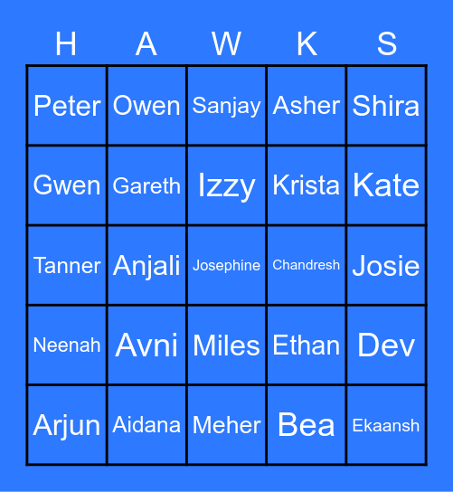 Mrs. LaBelle's Class Bingo Card