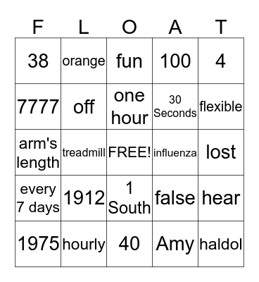 December Staff Meeting 2012 Bingo Card
