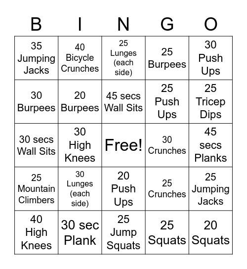 Bingo With Bently Bingo Card