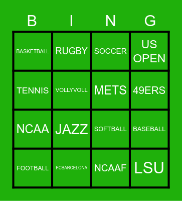 SPORTS BINGO Card