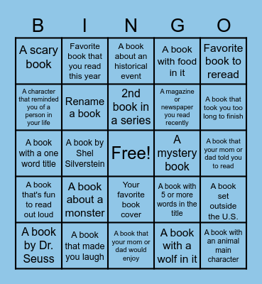 Book Club, pt II Bingo Card