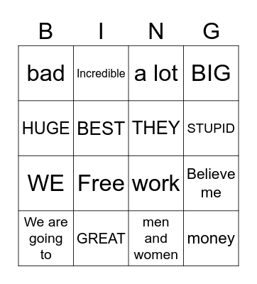 Jesse's Birthday Bingo Card