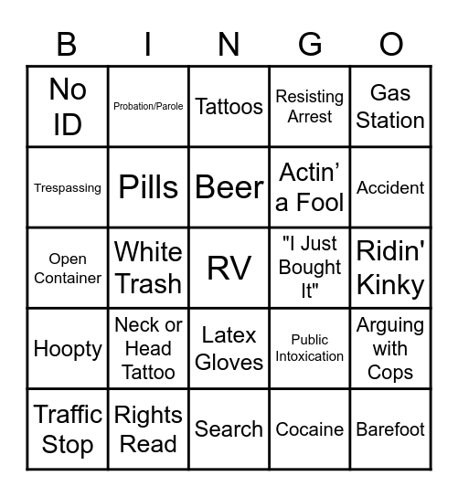 LIVEPD IS FOR LOSERS Bingo Card