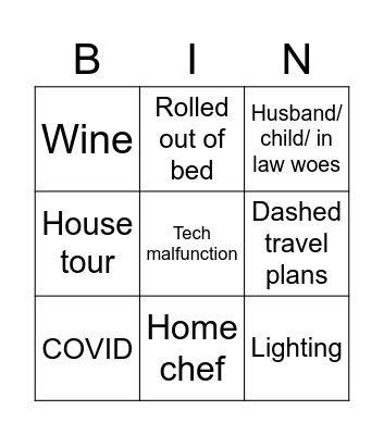 Virtual Conference Bingo Card