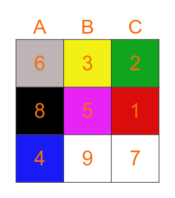 颜色 ABC Bingo Card