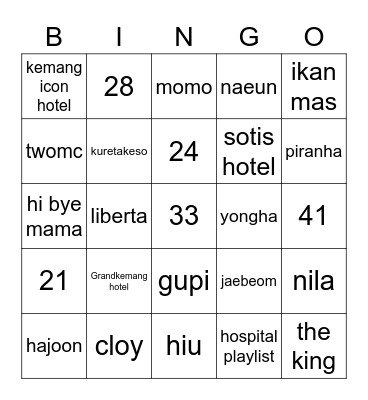 daviii Bingo Card