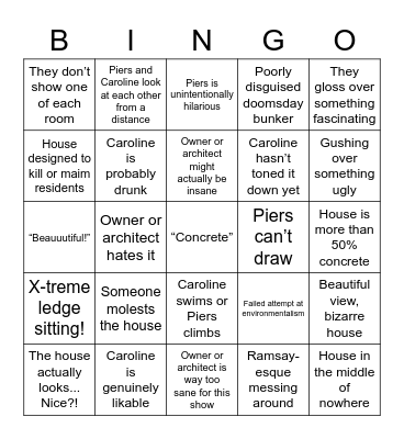 Extraordinary Bingo! Bingo Card