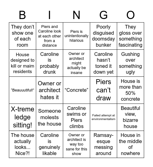 Extraordinary Bingo! Bingo Card