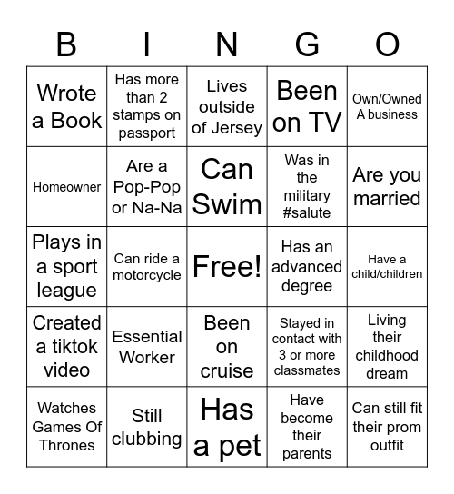Phoenix Bingo Card