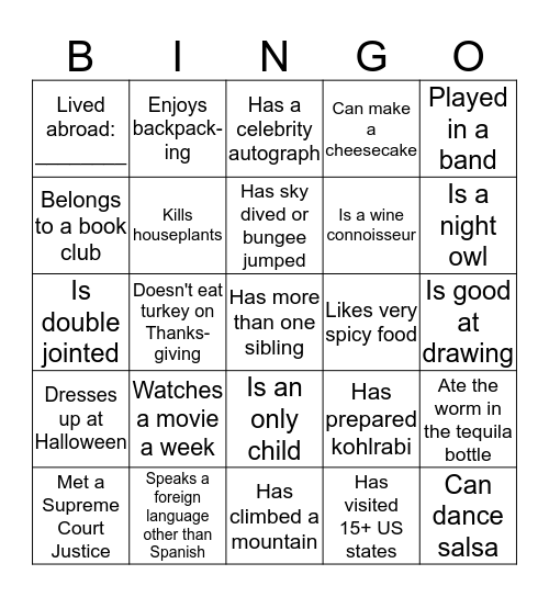 PA Bingo! Bingo Card