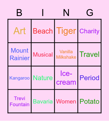 Be at Home Bingo! Bingo Card