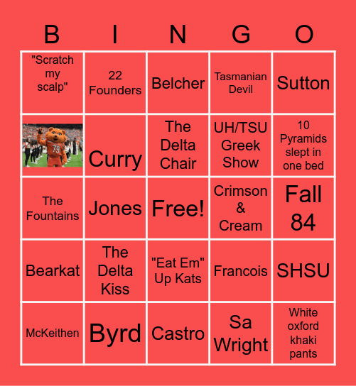 Photogenic Flashes Bingo Card
