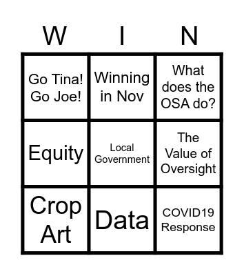 Practice Bingo Card