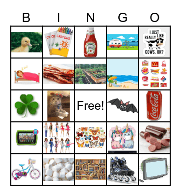 Family Favorites (Gaz) Bingo Card