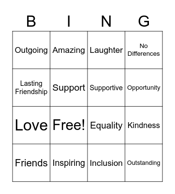 What Best Buddies Means to Us Bingo Card