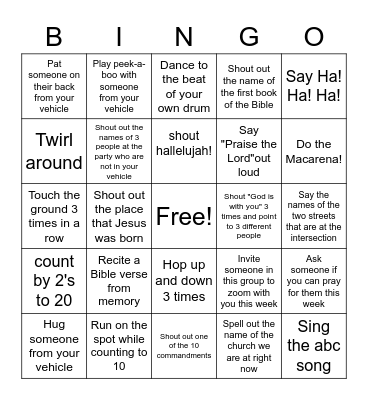 Emmanuel tailgate activity bingo Card