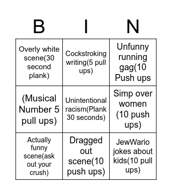 Fitness Ver Bingo Card